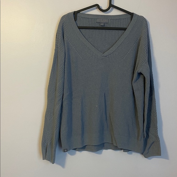 Barefoot Dreams CozyChic Ultra Light Sweater size S Gray Blue Color - Picture 1 of 16